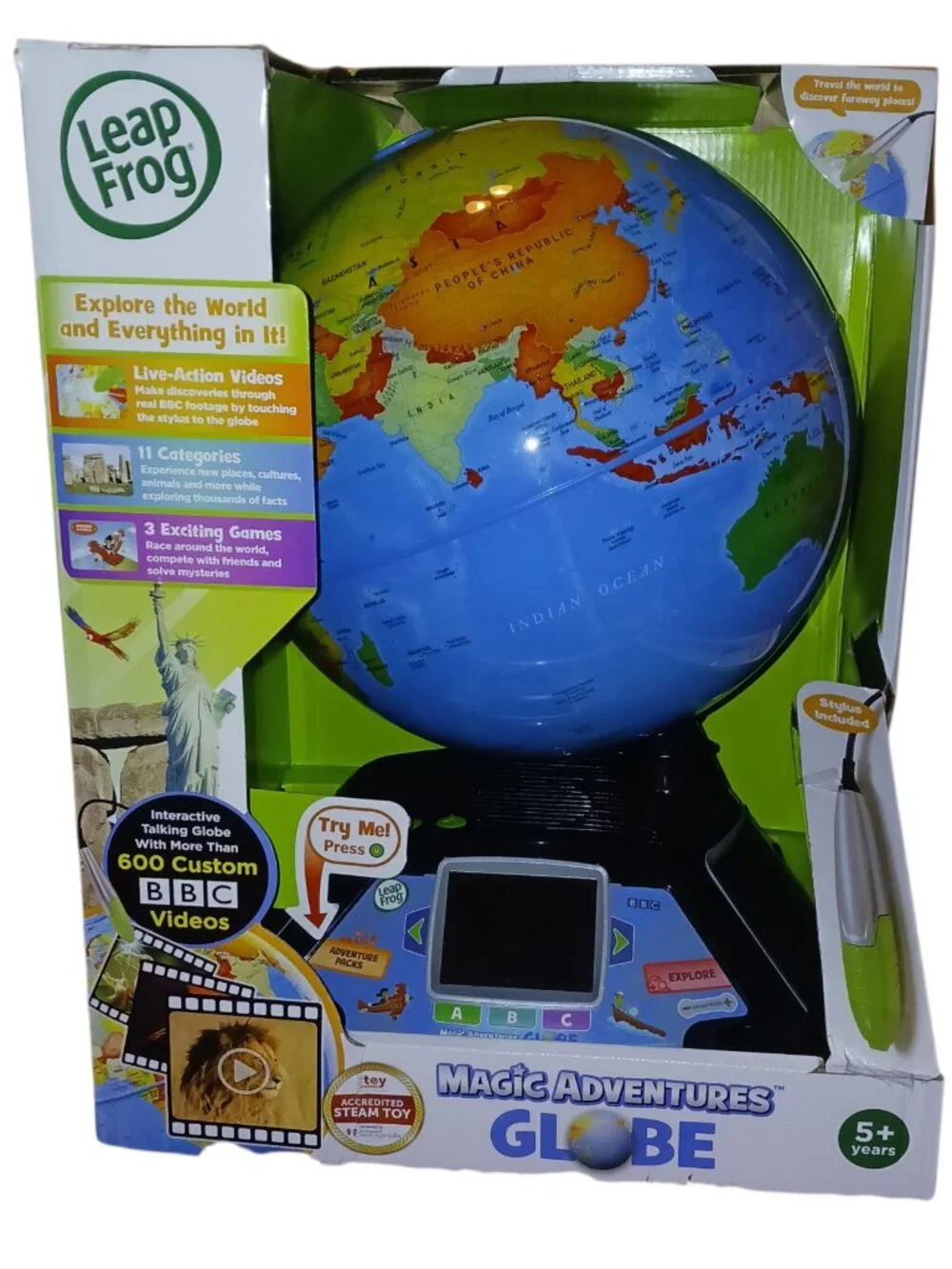 Price Is Firm! LeapFrog Magic Adventures Interactive Globe w/ Stylus BBC Videos